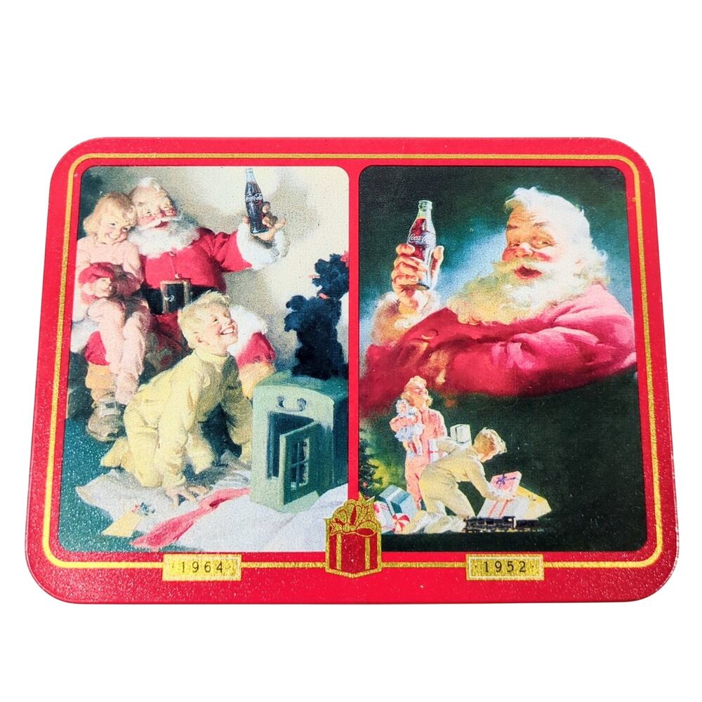 Coca-Cola Nostalgia Playing Cards Double Deck Set in Collector Tin 1996 Sealed
